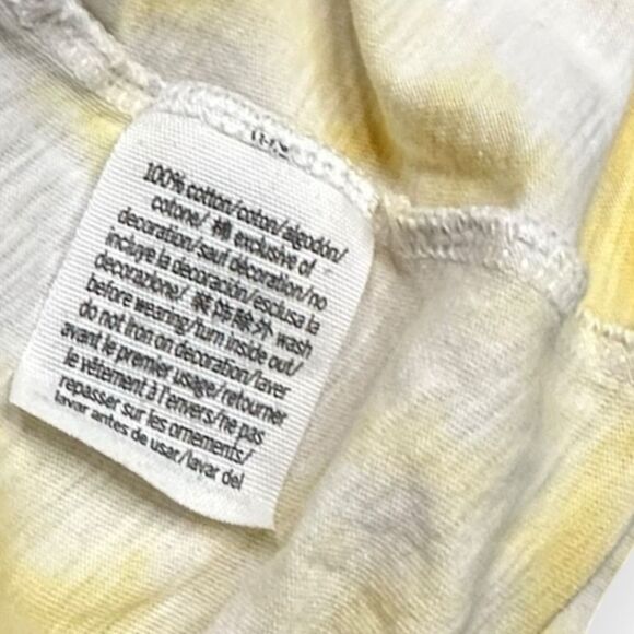 PINK VICTORIA’S SECRET Women’s Yellow White Tie-Dye Short Sleeve T-Shirt Size XS - Picture 3 of 4